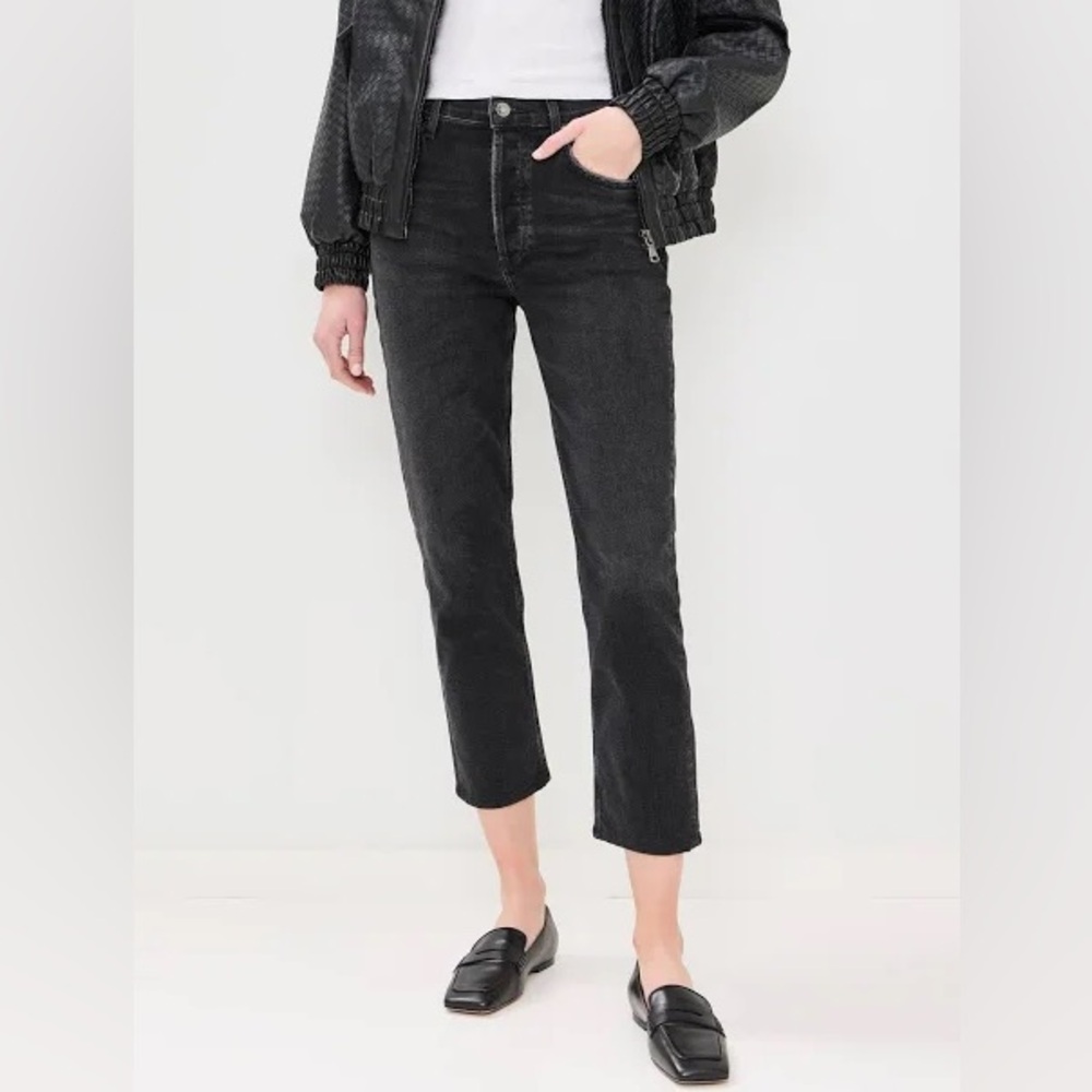 AGOLDE “Riley” high rise crop jeans